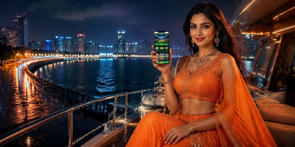 sports betting enthusiasts enjoying Mumbai Marine Drive neon background